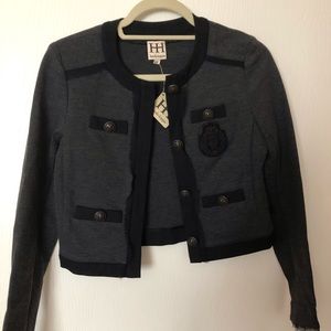 Haute Hippie Grey Jacket Top Scull New XS